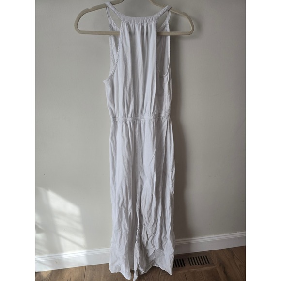 Old Navy White Cotton Lace Crochet Maxi Dress Womens Small Boho Beach - Picture 2 of 7